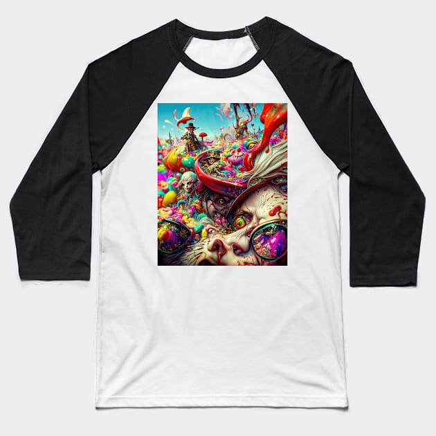 Fear And Loathing In Wonderland #82 Baseball T-Shirt by aetherialdnb